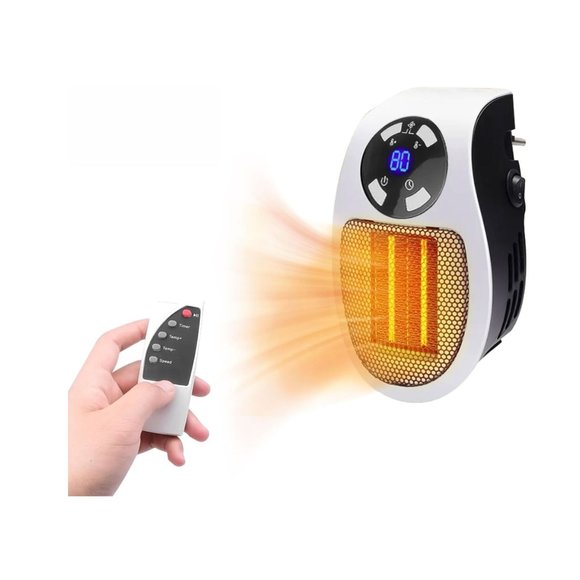 Portable Plug in Heater, 500W Electric Small Space Heater Indoor with Overheat P - Picture 5 of 5